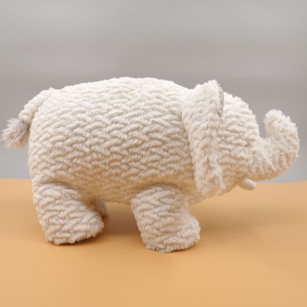 Mary Meyer Afrique Elephant White Plush Toy Ribbed Nursery 15" Stuffed Animal - Picture 5 of 9